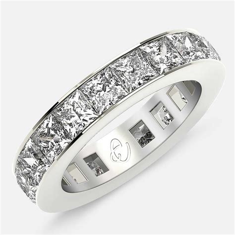 channel cut diamond eternity ring